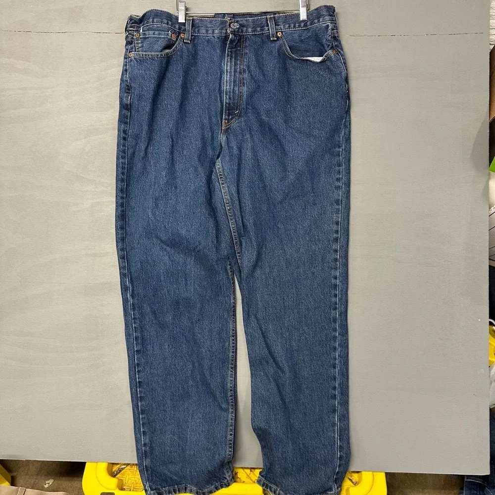 Levis 550 Mens Relaxed Fit Tapered Leg‎ Blue Denim Jeans W42 L34 Medium Wash